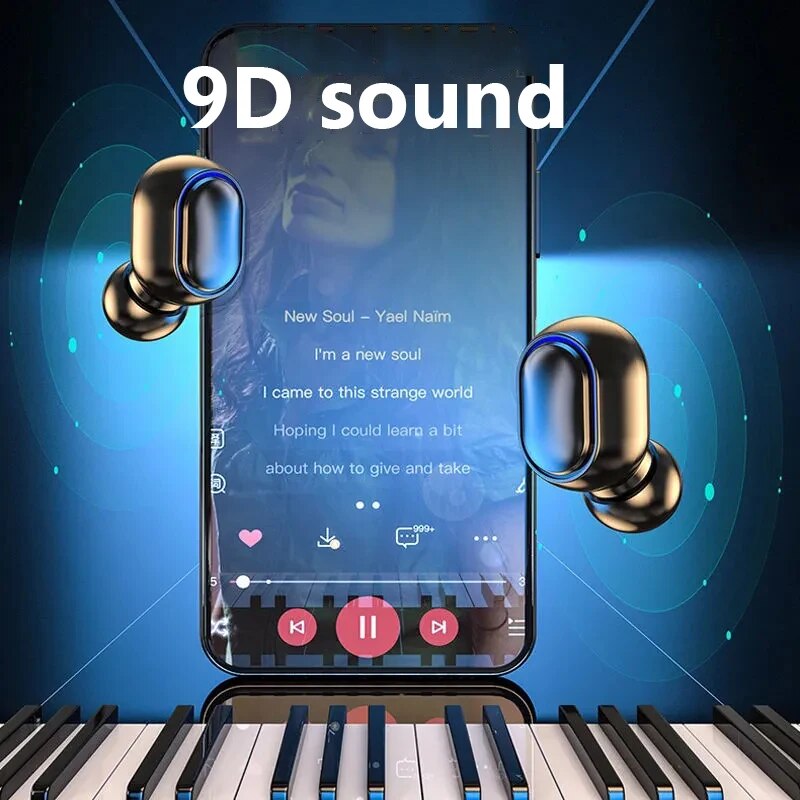 TWS Wireless Earphones HiFi Stereo 5.0 Bluetooth Earphones in-ear Handsfree Headset Earbuds With Charging Box For all Smartphone